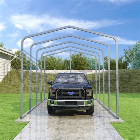 sheet metal carport|metal carport frame only.